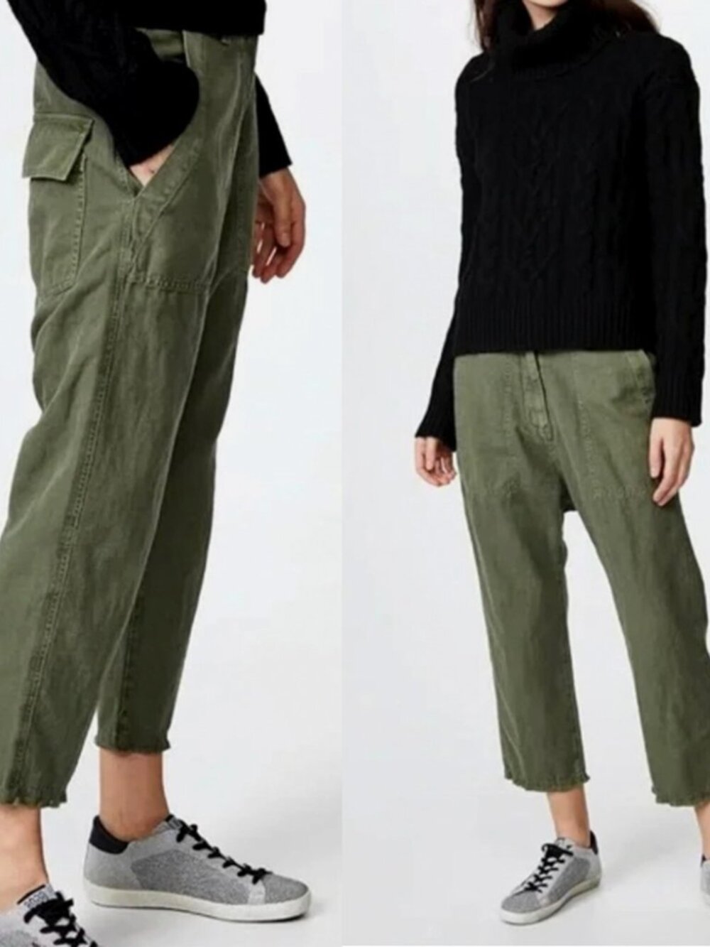 Nili Lotan Linen Luna Linen Pants Green Size 00